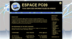 Desktop Screenshot of espacepc09.fr